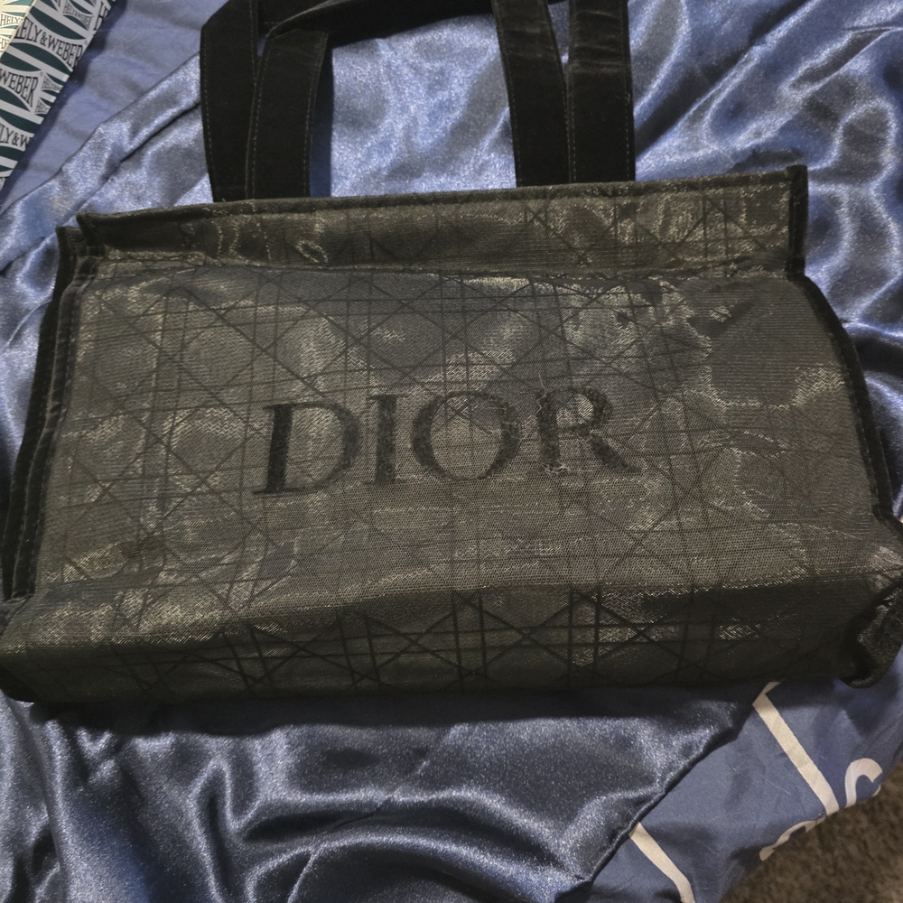 Christian Dior Black Mesh Logo. NWOT - Picture 8 of 8